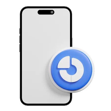 Graph Phone  3D Icon