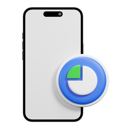 Graph Phone  3D Icon