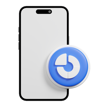 Graph Phone  3D Icon