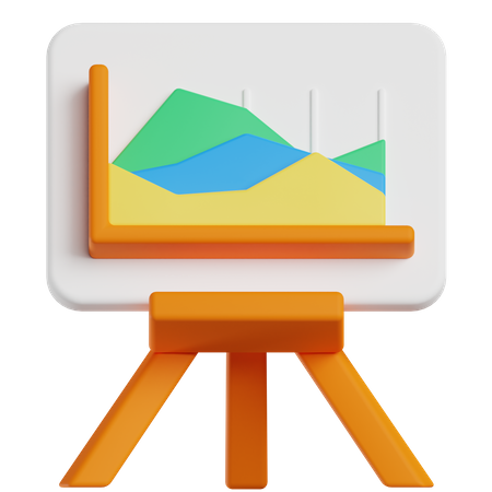 Graph Presentation  3D Icon