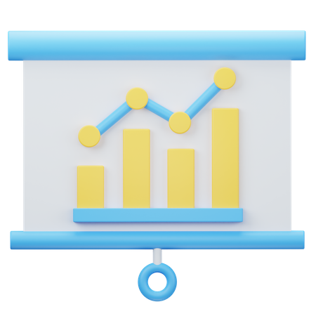 Graph Presentation  3D Icon