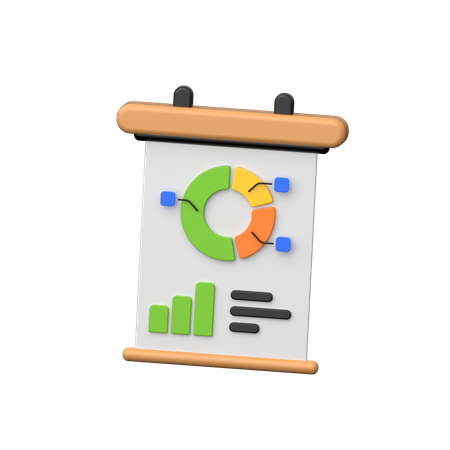 Graph Presentation  3D Icon