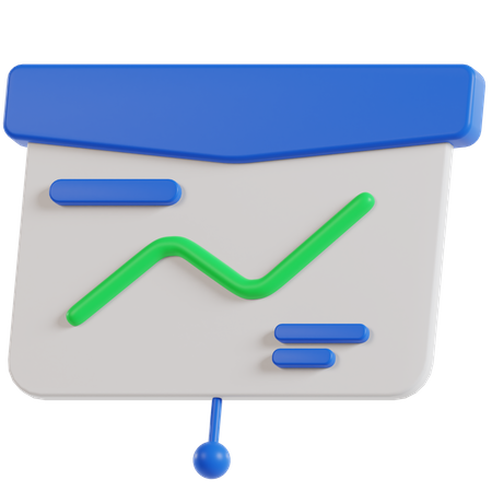 Graph Presentation  3D Illustration