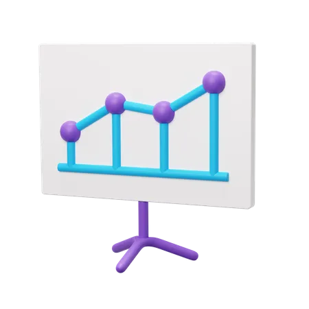 Graph Presentation 3D Illustration