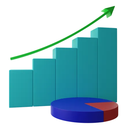 Statistisches Diagramm  3D Icon