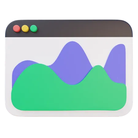 Graph Wave Infographics  3D Icon