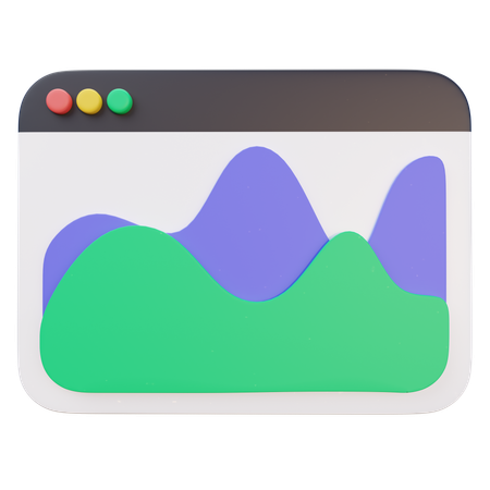 Graph Wave Infographics  3D Icon