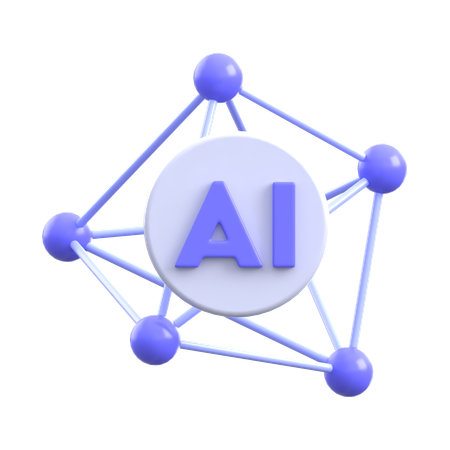 Graphe de réseau d'IA  3D Icon