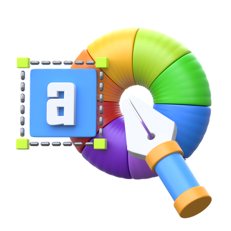 Graphic Design  3D Icon