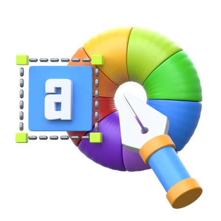 Graphic Design  3D Icon