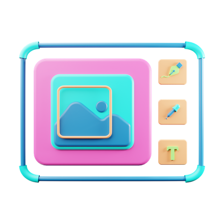 Graphic Design  3D Icon