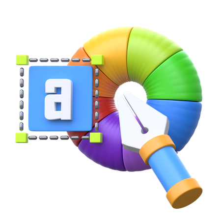Graphic Design  3D Icon