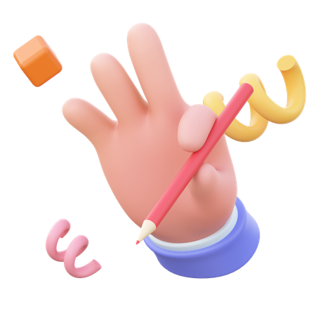 Graphic Designer hand  3D Icon