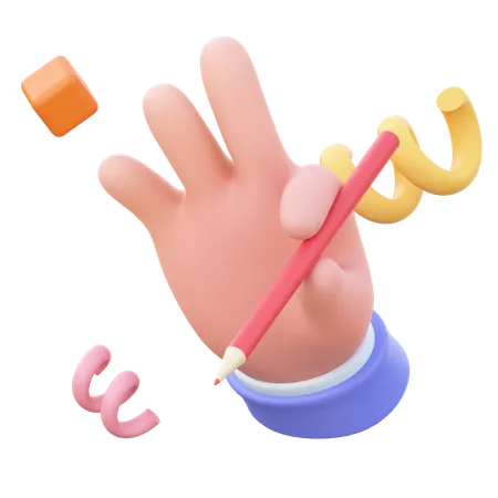 Graphic Designer hand  3D Icon