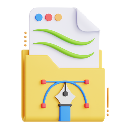 Graphic Folder  3D Icon