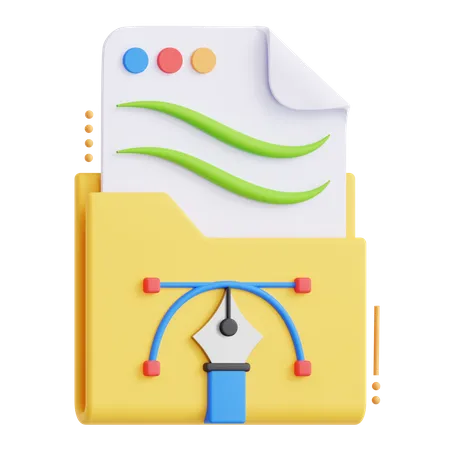 Graphic Folder  3D Icon