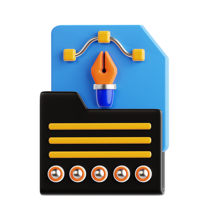 Graphic Folder  3D Icon