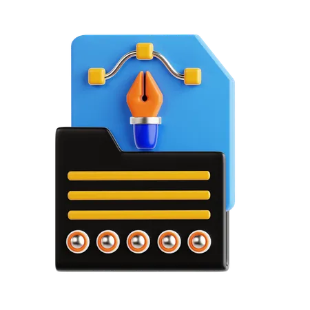 Graphic Folder  3D Icon