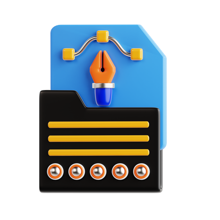 Graphic Folder  3D Icon