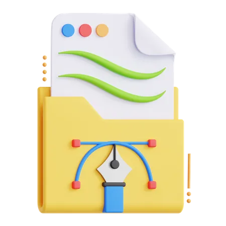 Graphic Folder 3D Icon