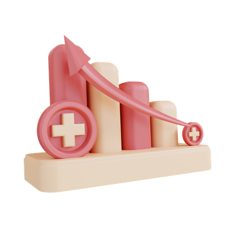 Graphic Of Rising Health  3D Icon