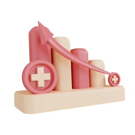 Graphic Of Rising Health  3D Icon