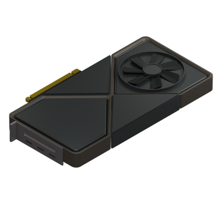 Graphics Card Single Fan  3D Icon