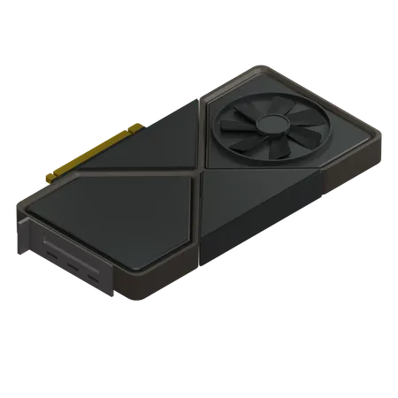 Graphics Card Single Fan  3D Icon