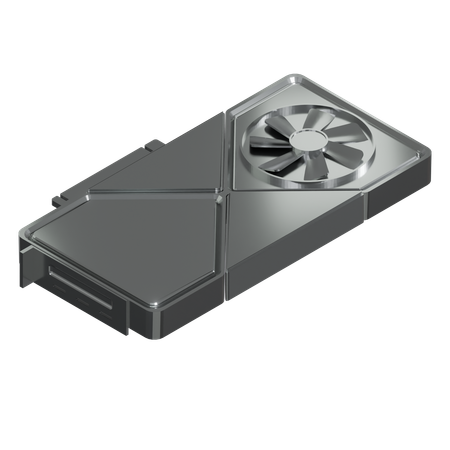 Graphics Card Single Fan  3D Icon