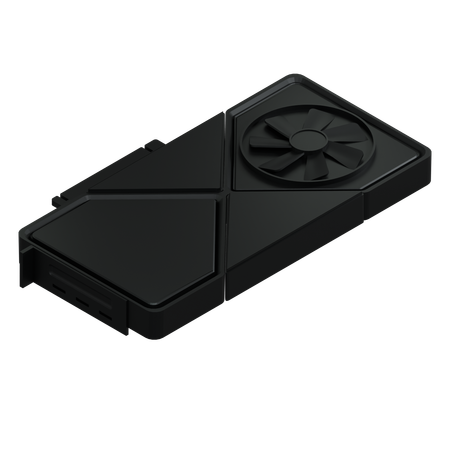 Graphics Card Single Fan  3D Icon