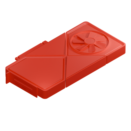 Graphics Card Single Fan  3D Icon