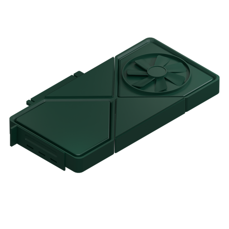 Graphics Card Single Fan  3D Icon