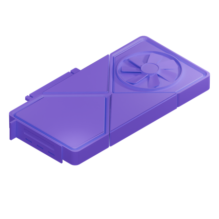 Graphics Card Single Fan  3D Icon