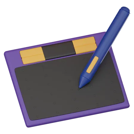 3 D Icon Showcasing A Pen Tablet In A Modern Design Setting Perfect For Conveying Innovation And Creativity In Graphic Design 3 D Render Illustration 3D Icon