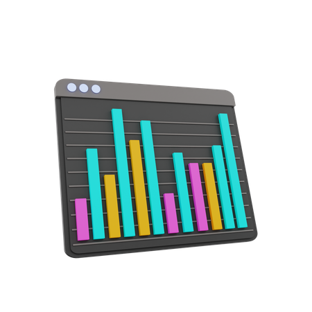 Diagramme à bandes  3D Icon