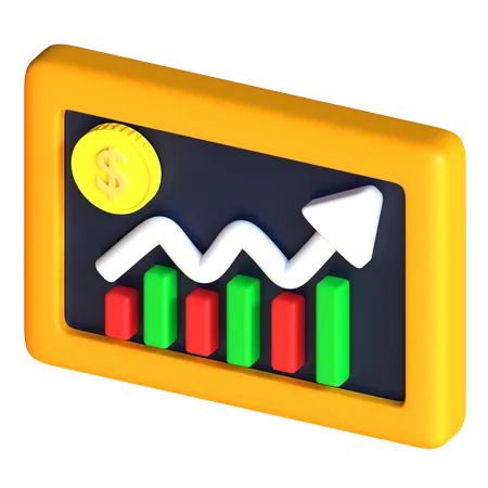 Diagramme à bandes  3D Icon