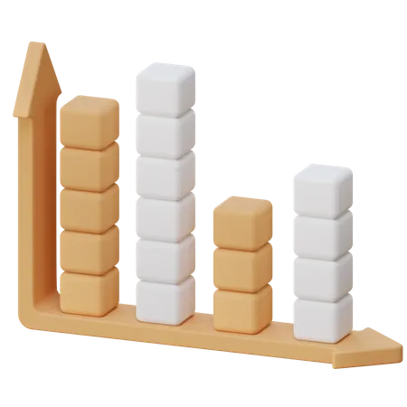 Diagramme à bandes  3D Illustration