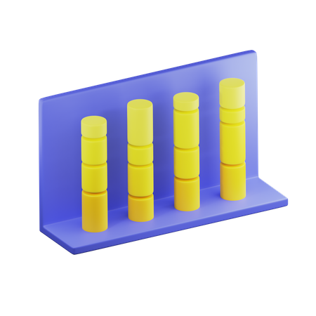 Diagramme à bandes  3D Illustration