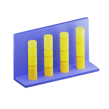 Diagramme à bandes  3D Illustration