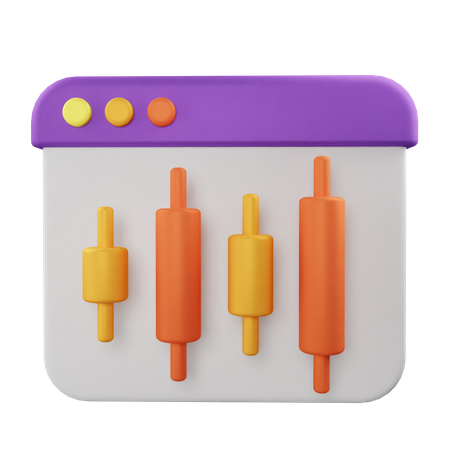 Tableau des bougies en ligne  3D Icon