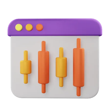 Tableau des bougies en ligne  3D Icon