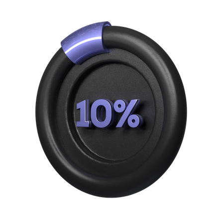 Diagramme circulaire de 10 pour cent  3D Illustration