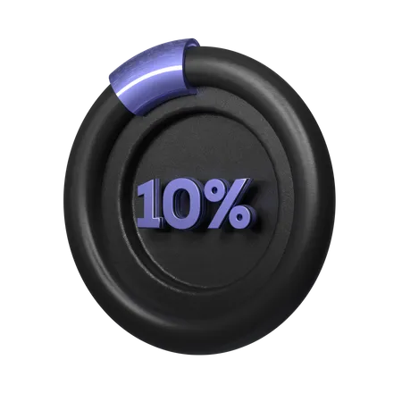 Diagramme circulaire de 10 pour cent  3D Illustration