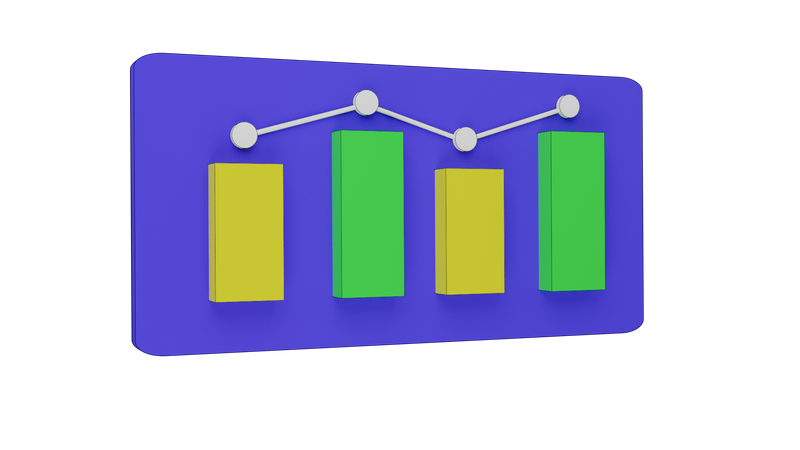 Graphique d'analyse  3D Illustration