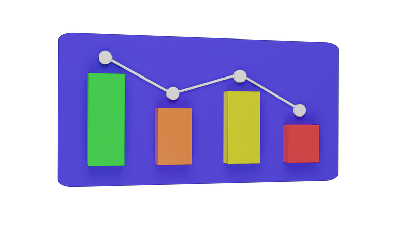 Graphique d'analyse  3D Illustration