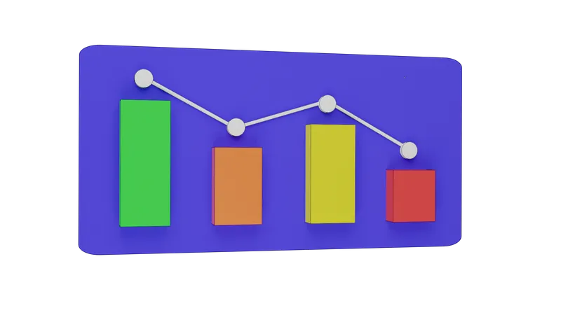 Graphique d'analyse  3D Illustration