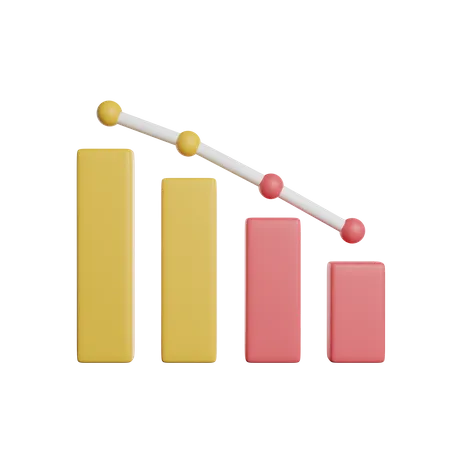 Graphique vers le bas  3D Icon