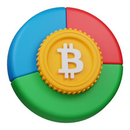 Graphique Bitcoin  3D Icon