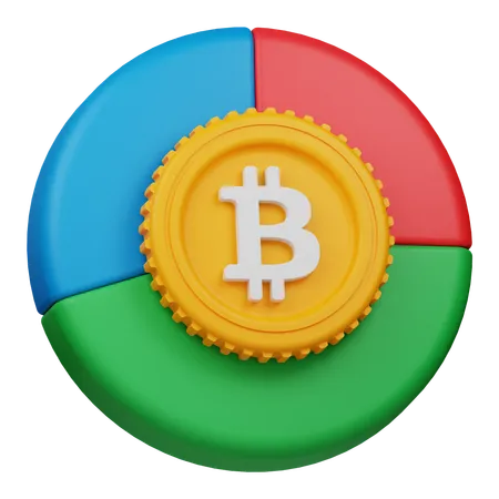 Graphique Bitcoin  3D Icon