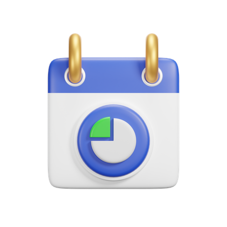 Calendrier graphique  3D Icon